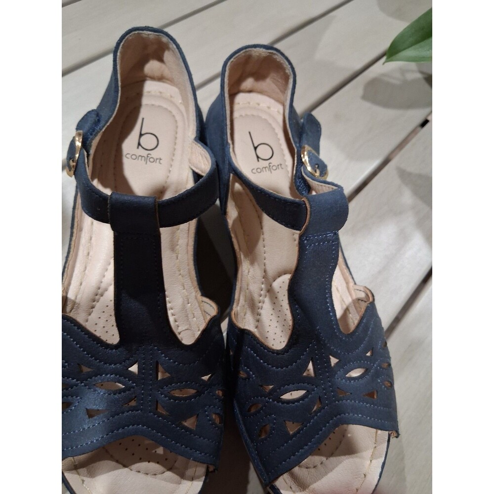 B Comfort Womens Wedge Sandals; Open Toe EU 40 Appr 9US SB6 - Picture 8 of 10